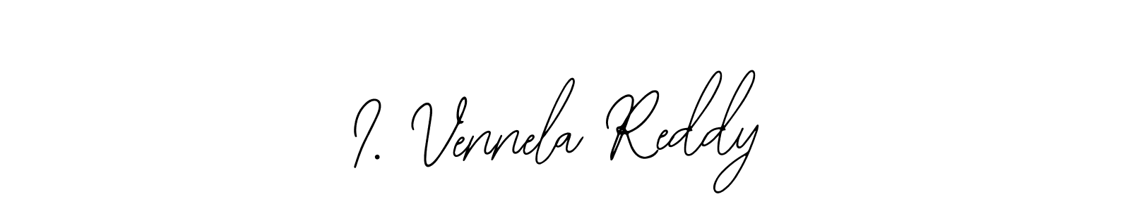 The best way (Bearetta-2O07w) to make a short signature is to pick only two or three words in your name. The name I. Vennela Reddy include a total of six letters. For converting this name. I. Vennela Reddy signature style 12 images and pictures png