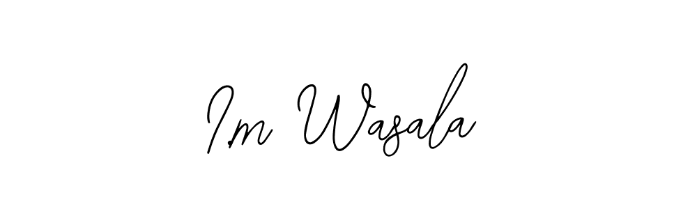 Use a signature maker to create a handwritten signature online. With this signature software, you can design (Bearetta-2O07w) your own signature for name I.m Wasala. I.m Wasala signature style 12 images and pictures png