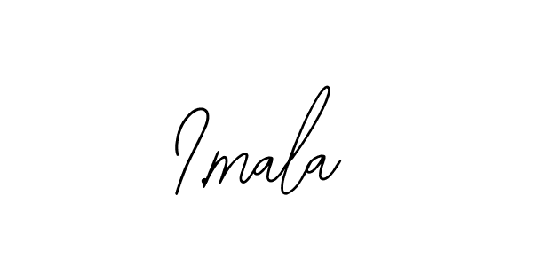 if you are searching for the best signature style for your name I.mala. so please give up your signature search. here we have designed multiple signature styles  using Bearetta-2O07w. I.mala signature style 12 images and pictures png