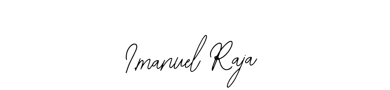 The best way (Bearetta-2O07w) to make a short signature is to pick only two or three words in your name. The name I.manuel Raja include a total of six letters. For converting this name. I.manuel Raja signature style 12 images and pictures png