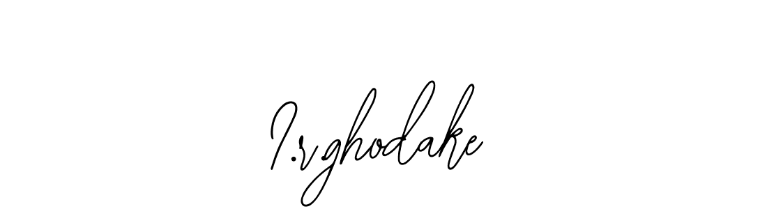 Design your own signature with our free online signature maker. With this signature software, you can create a handwritten (Bearetta-2O07w) signature for name I.r.ghodake. I.r.ghodake signature style 12 images and pictures png
