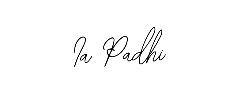 How to make Ia Padhi name signature. Use Bearetta-2O07w style for creating short signs online. This is the latest handwritten sign. Ia Padhi signature style 12 images and pictures png