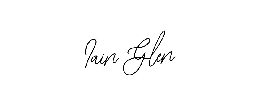 How to make Iain Glen name signature. Use Bearetta-2O07w style for creating short signs online. This is the latest handwritten sign. Iain Glen signature style 12 images and pictures png