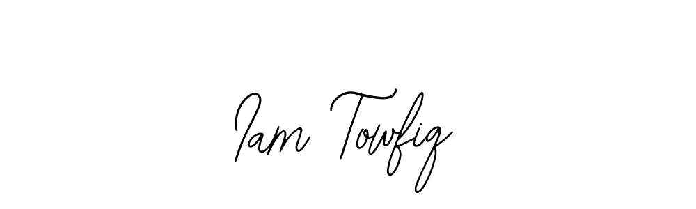 How to make Iam Towfiq name signature. Use Bearetta-2O07w style for creating short signs online. This is the latest handwritten sign. Iam Towfiq signature style 12 images and pictures png