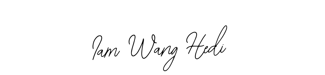 The best way (Bearetta-2O07w) to make a short signature is to pick only two or three words in your name. The name Iam Wang Hedi include a total of six letters. For converting this name. Iam Wang Hedi signature style 12 images and pictures png