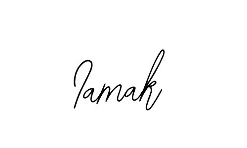 How to make Iamak name signature. Use Bearetta-2O07w style for creating short signs online. This is the latest handwritten sign. Iamak signature style 12 images and pictures png