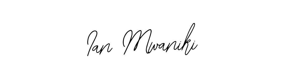 How to make Ian Mwaniki name signature. Use Bearetta-2O07w style for creating short signs online. This is the latest handwritten sign. Ian Mwaniki signature style 12 images and pictures png