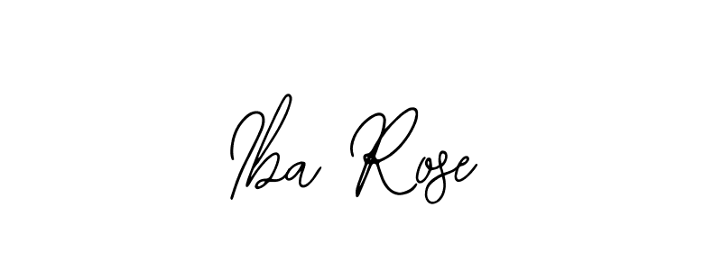 You should practise on your own different ways (Bearetta-2O07w) to write your name (Iba Rose) in signature. don't let someone else do it for you. Iba Rose signature style 12 images and pictures png