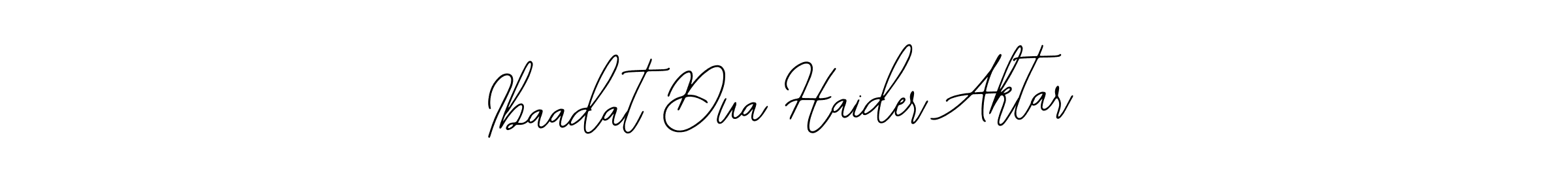 Make a beautiful signature design for name Ibaadat Dua Haider Aktar. Use this online signature maker to create a handwritten signature for free. Ibaadat Dua Haider Aktar signature style 12 images and pictures png