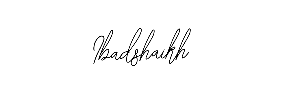 Use a signature maker to create a handwritten signature online. With this signature software, you can design (Bearetta-2O07w) your own signature for name Ibadshaikh. Ibadshaikh signature style 12 images and pictures png