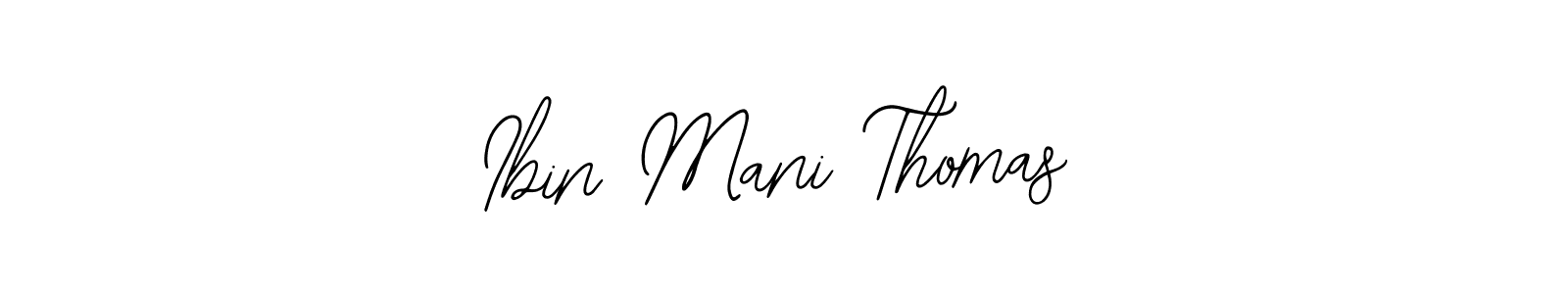 How to make Ibin Mani Thomas name signature. Use Bearetta-2O07w style for creating short signs online. This is the latest handwritten sign. Ibin Mani Thomas signature style 12 images and pictures png