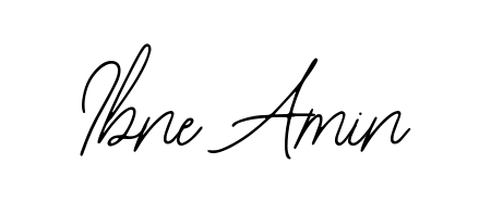 The Bearetta-2O07w font transforms the name Ibne Amin into an executive sign with sharp precision and distinguished character. Ibne Amin signature style 12 images and pictures png