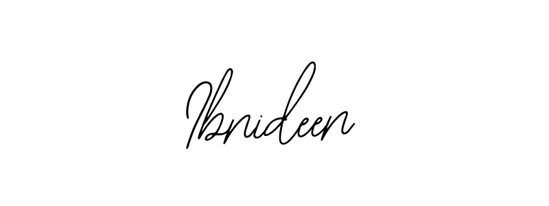 How to make Ibnideen name signature. Use Bearetta-2O07w style for creating short signs online. This is the latest handwritten sign. Ibnideen signature style 12 images and pictures png