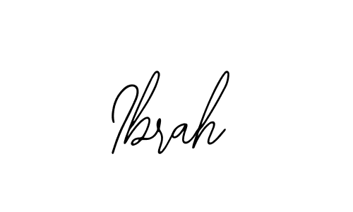 How to make Ibrah name signature. Use Bearetta-2O07w style for creating short signs online. This is the latest handwritten sign. Ibrah signature style 12 images and pictures png