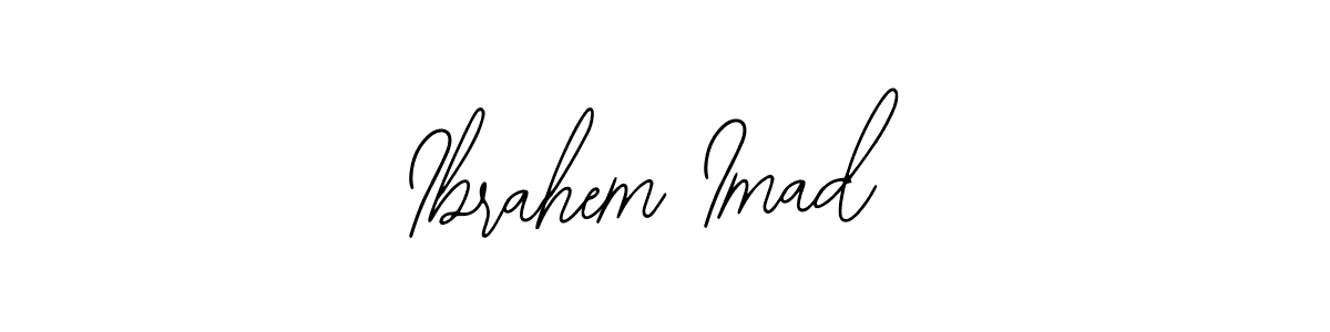 How to make Ibrahem Imad name signature. Use Bearetta-2O07w style for creating short signs online. This is the latest handwritten sign. Ibrahem Imad signature style 12 images and pictures png