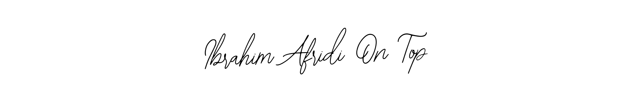 You should practise on your own different ways (Bearetta-2O07w) to write your name (Ibrahim Afridi On Top) in signature. don't let someone else do it for you. Ibrahim Afridi On Top signature style 12 images and pictures png