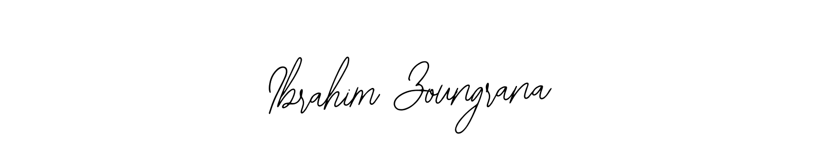 Bearetta-2O07w is a professional signature style that is perfect for those who want to add a touch of class to their signature. It is also a great choice for those who want to make their signature more unique. Get Ibrahim Zoungrana name to fancy signature for free. Ibrahim Zoungrana signature style 12 images and pictures png