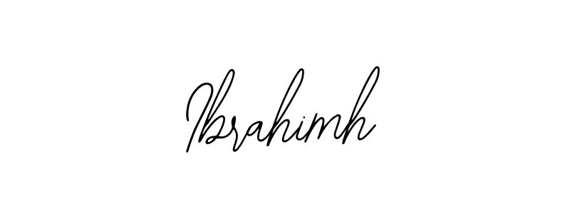 if you are searching for the best signature style for your name Ibrahimh. so please give up your signature search. here we have designed multiple signature styles  using Bearetta-2O07w. Ibrahimh signature style 12 images and pictures png