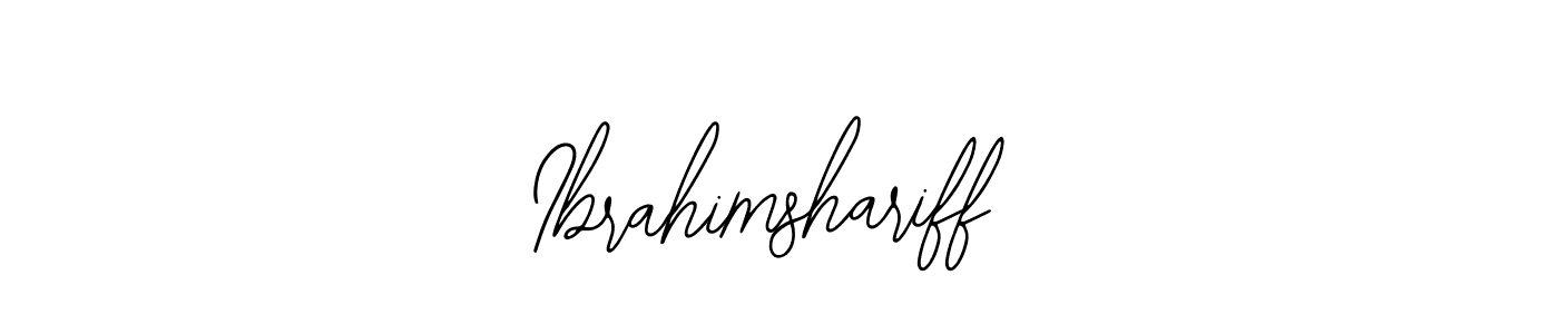 How to make Ibrahimshariff signature? Bearetta-2O07w is a professional autograph style. Create handwritten signature for Ibrahimshariff name. Ibrahimshariff signature style 12 images and pictures png