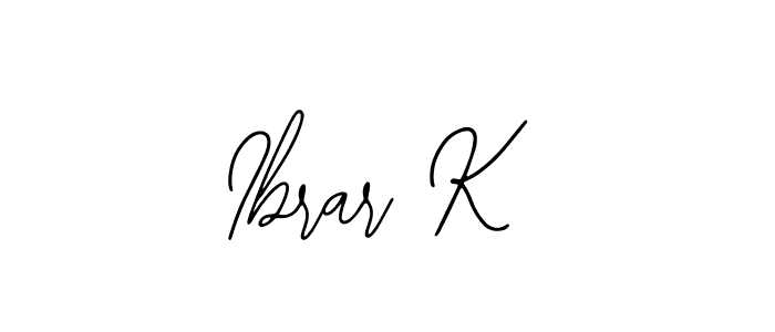 How to make Ibrar K name signature. Use Bearetta-2O07w style for creating short signs online. This is the latest handwritten sign. Ibrar K signature style 12 images and pictures png