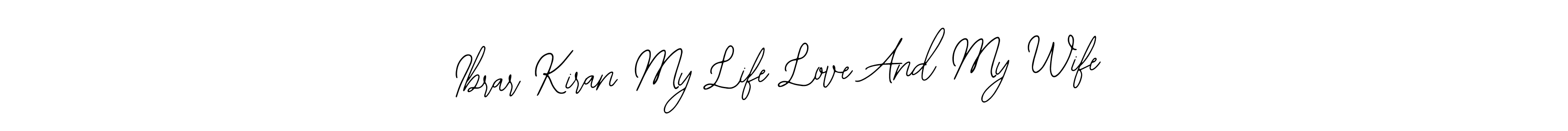 The best way (Bearetta-2O07w) to make a short signature is to pick only two or three words in your name. The name Ibrar Kiran My Life Love And My Wife include a total of six letters. For converting this name. Ibrar Kiran My Life Love And My Wife signature style 12 images and pictures png