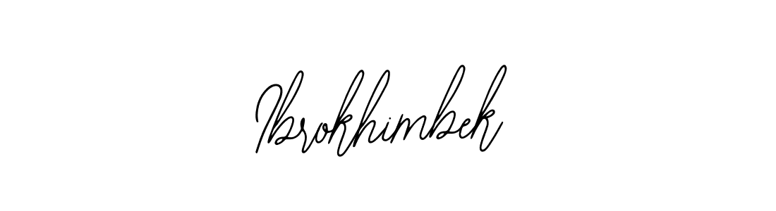 How to make Ibrokhimbek name signature. Use Bearetta-2O07w style for creating short signs online. This is the latest handwritten sign. Ibrokhimbek signature style 12 images and pictures png