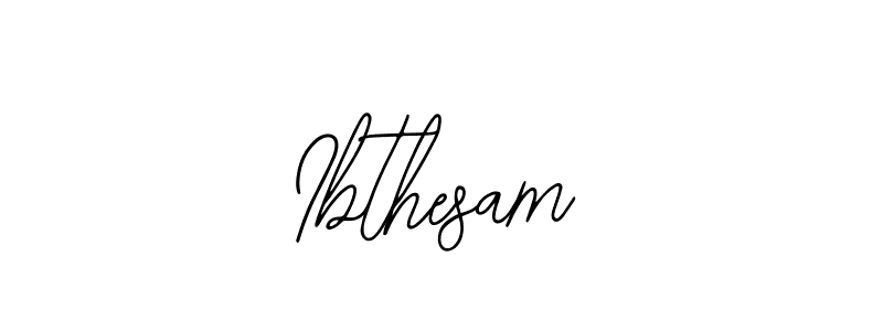 if you are searching for the best signature style for your name Ibthesam. so please give up your signature search. here we have designed multiple signature styles  using Bearetta-2O07w. Ibthesam signature style 12 images and pictures png