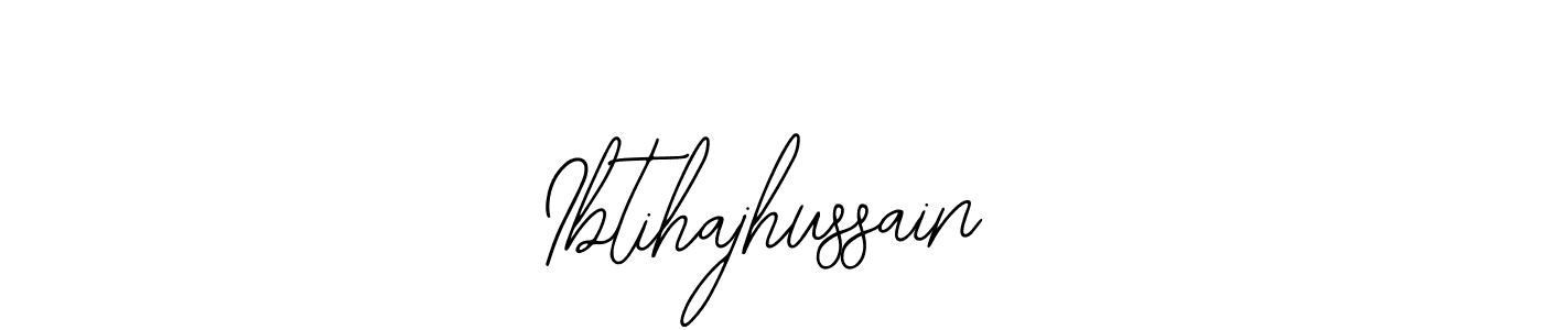 How to make Ibtihajhussain name signature. Use Bearetta-2O07w style for creating short signs online. This is the latest handwritten sign. Ibtihajhussain signature style 12 images and pictures png