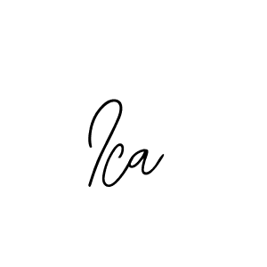 How to make Ica name signature. Use Bearetta-2O07w style for creating short signs online. This is the latest handwritten sign. Ica signature style 12 images and pictures png