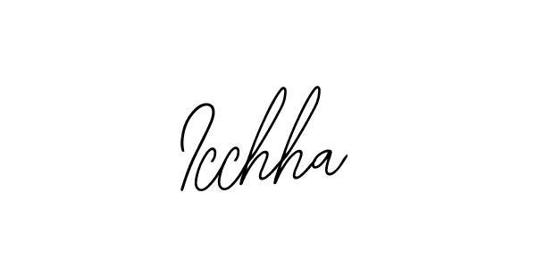 How to make Icchha name signature. Use Bearetta-2O07w style for creating short signs online. This is the latest handwritten sign. Icchha signature style 12 images and pictures png