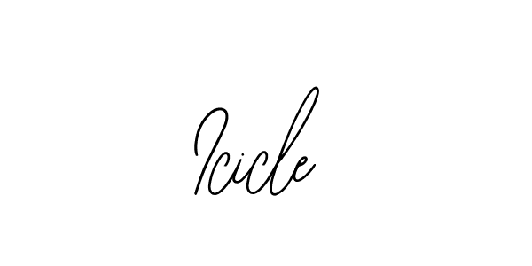 How to make Icicle signature? Bearetta-2O07w is a professional autograph style. Create handwritten signature for Icicle name. Icicle signature style 12 images and pictures png