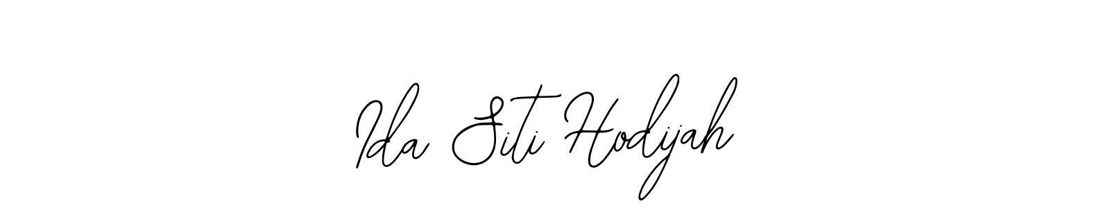 How to make Ida Siti Hodijah name signature. Use Bearetta-2O07w style for creating short signs online. This is the latest handwritten sign. Ida Siti Hodijah signature style 12 images and pictures png