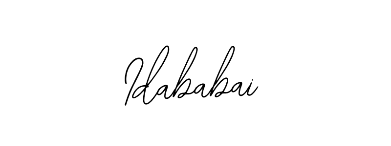 How to make Idababai name signature. Use Bearetta-2O07w style for creating short signs online. This is the latest handwritten sign. Idababai signature style 12 images and pictures png