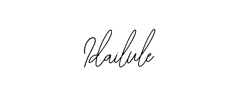 You should practise on your own different ways (Bearetta-2O07w) to write your name (Idailule) in signature. don't let someone else do it for you. Idailule signature style 12 images and pictures png