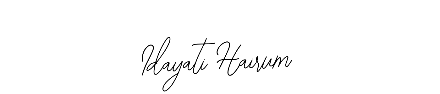 How to make Idayati Hairum signature? Bearetta-2O07w is a professional autograph style. Create handwritten signature for Idayati Hairum name. Idayati Hairum signature style 12 images and pictures png