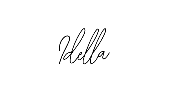 How to make Idella name signature. Use Bearetta-2O07w style for creating short signs online. This is the latest handwritten sign. Idella signature style 12 images and pictures png