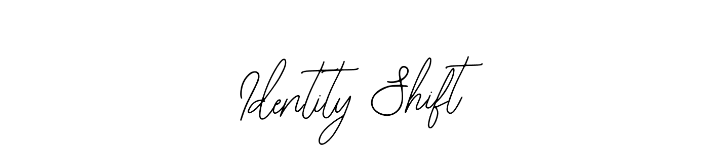Bearetta-2O07w is a professional signature style that is perfect for those who want to add a touch of class to their signature. It is also a great choice for those who want to make their signature more unique. Get Identity Shift name to fancy signature for free. Identity Shift signature style 12 images and pictures png