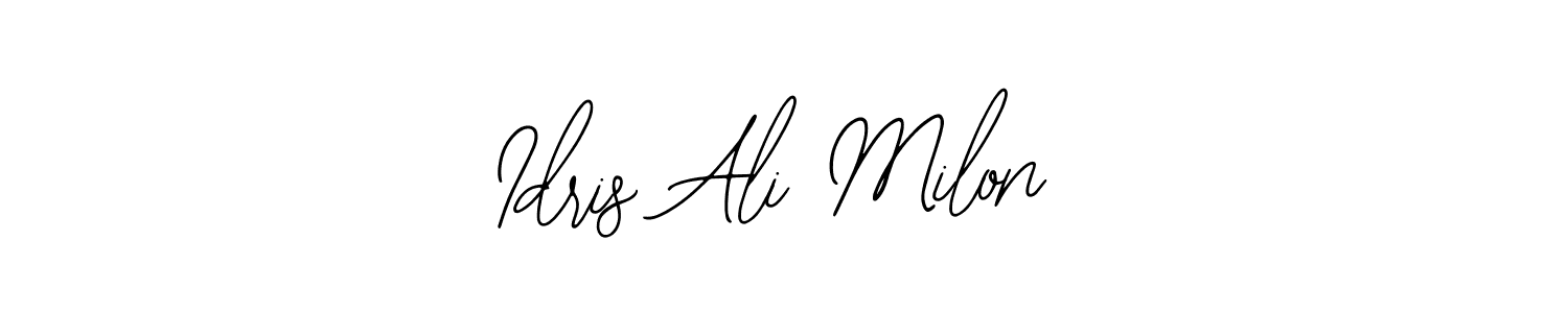 Use a signature maker to create a handwritten signature online. With this signature software, you can design (Bearetta-2O07w) your own signature for name Idris Ali Milon. Idris Ali Milon signature style 12 images and pictures png