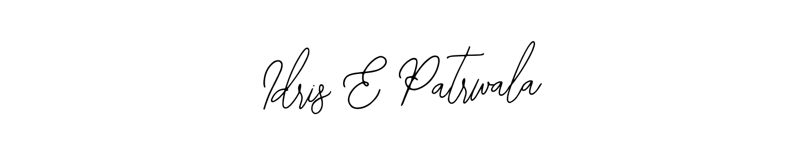 Similarly Bearetta-2O07w is the best handwritten signature design. Signature creator online .You can use it as an online autograph creator for name Idris E Patrwala. Idris E Patrwala signature style 12 images and pictures png