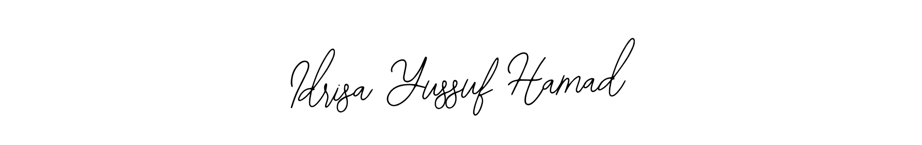 How to make Idrisa Yussuf Hamad name signature. Use Bearetta-2O07w style for creating short signs online. This is the latest handwritten sign. Idrisa Yussuf Hamad signature style 12 images and pictures png