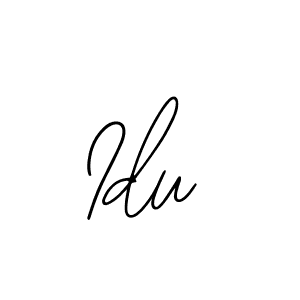 Also we have Idu name is the best signature style. Create professional handwritten signature collection using Bearetta-2O07w autograph style. Idu signature style 12 images and pictures png
