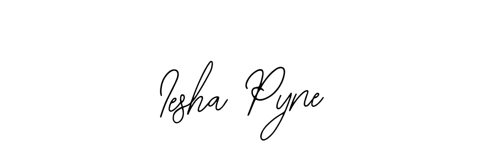 Bearetta-2O07w is a professional signature style that is perfect for those who want to add a touch of class to their signature. It is also a great choice for those who want to make their signature more unique. Get Iesha Pyne name to fancy signature for free. Iesha Pyne signature style 12 images and pictures png