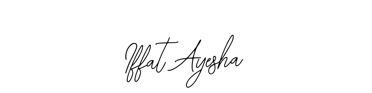 Design your own signature with our free online signature maker. With this signature software, you can create a handwritten (Bearetta-2O07w) signature for name Iffat Ayesha. Iffat Ayesha signature style 12 images and pictures png