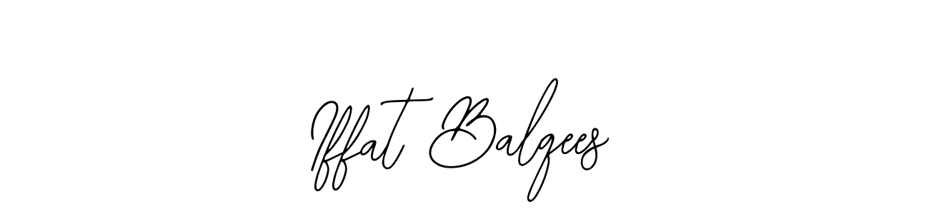 if you are searching for the best signature style for your name Iffat Balqees. so please give up your signature search. here we have designed multiple signature styles  using Bearetta-2O07w. Iffat Balqees signature style 12 images and pictures png