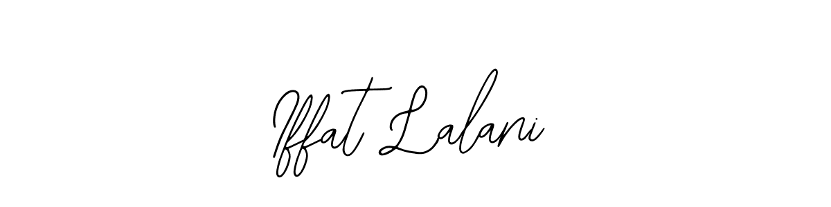 Similarly Bearetta-2O07w is the best handwritten signature design. Signature creator online .You can use it as an online autograph creator for name Iffat Lalani. Iffat Lalani signature style 12 images and pictures png