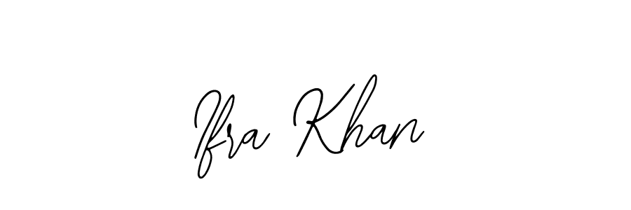 How to make Ifra Khan name signature. Use Bearetta-2O07w style for creating short signs online. This is the latest handwritten sign. Ifra Khan signature style 12 images and pictures png