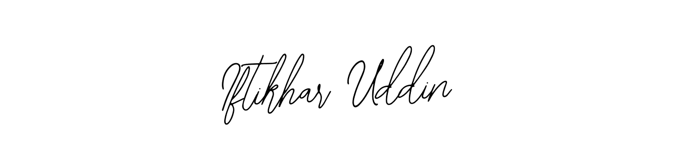 You should practise on your own different ways (Bearetta-2O07w) to write your name (Iftikhar Uddin) in signature. don't let someone else do it for you. Iftikhar Uddin signature style 12 images and pictures png