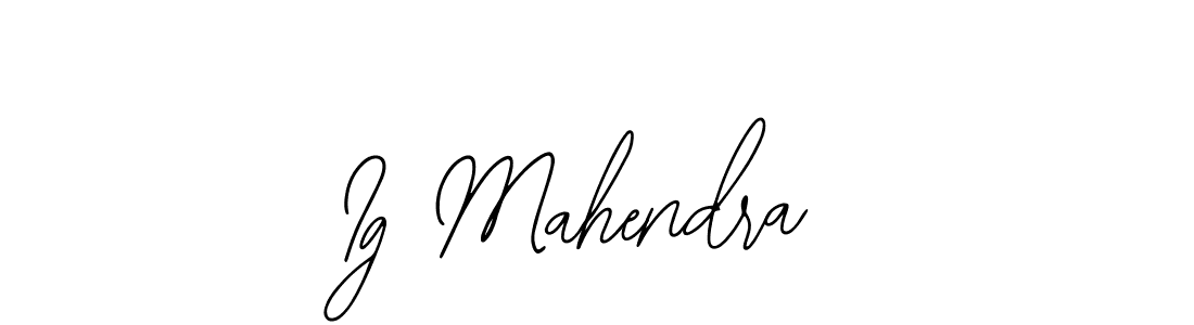 You should practise on your own different ways (Bearetta-2O07w) to write your name (Ig Mahendra) in signature. don't let someone else do it for you. Ig Mahendra signature style 12 images and pictures png