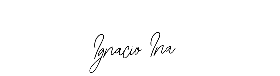 Use a signature maker to create a handwritten signature online. With this signature software, you can design (Bearetta-2O07w) your own signature for name Ignacio Ina. Ignacio Ina signature style 12 images and pictures png