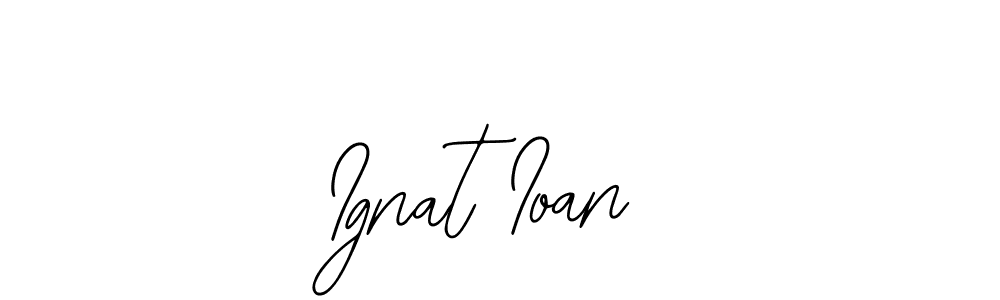 Design your own signature with our free online signature maker. With this signature software, you can create a handwritten (Bearetta-2O07w) signature for name Ignat Ioan. Ignat Ioan signature style 12 images and pictures png